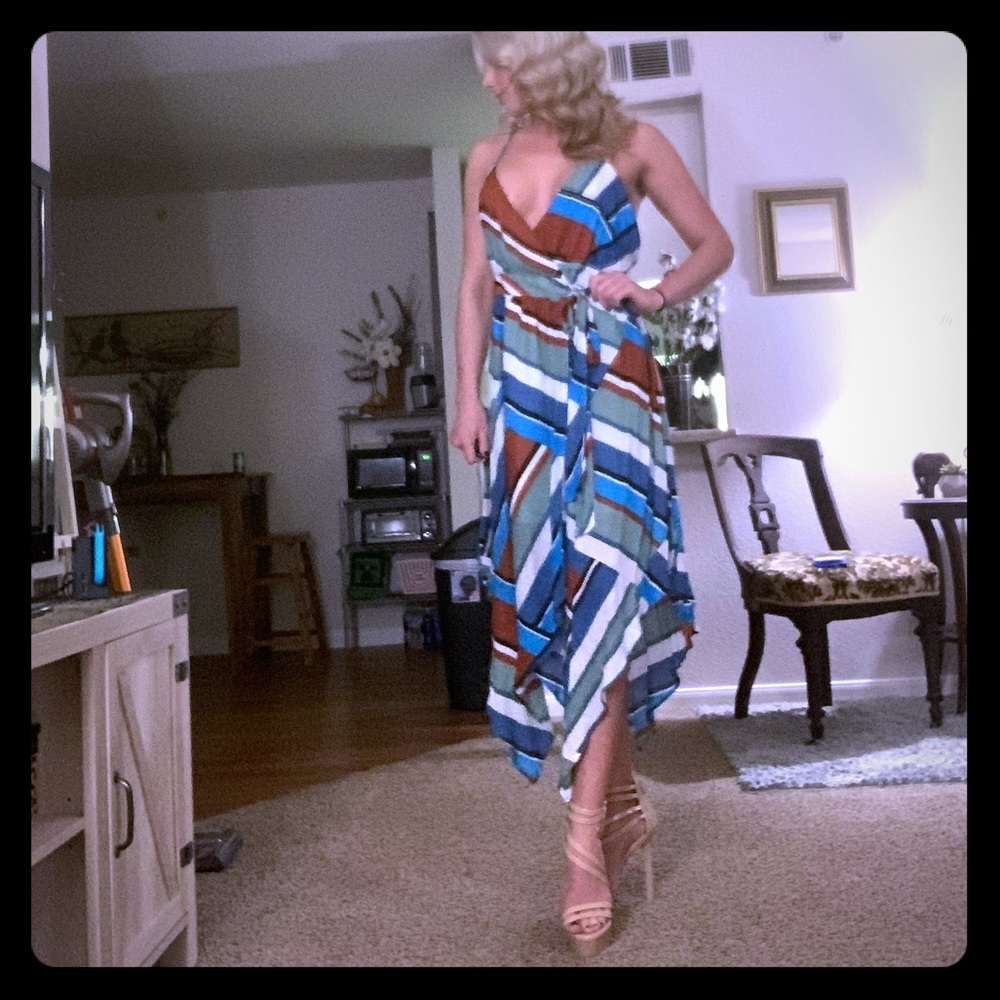 Gianni Bini Asymmetrical Wrap Dress